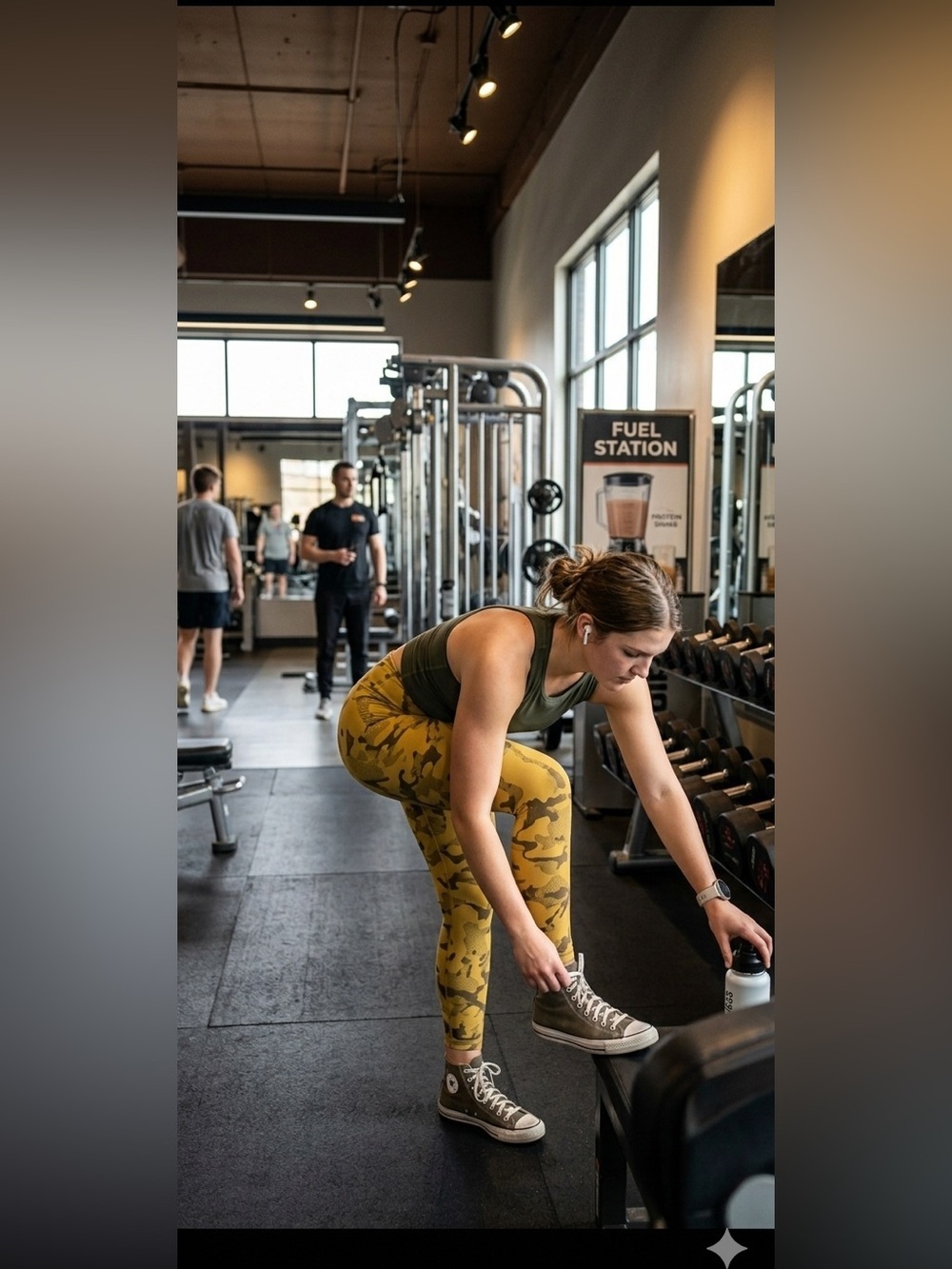 Gymshark Womens Adapt Camo Seamless Activewear Workout Leggings Savanna Yellow M